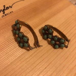 Lucky brand floral turquoise earrings